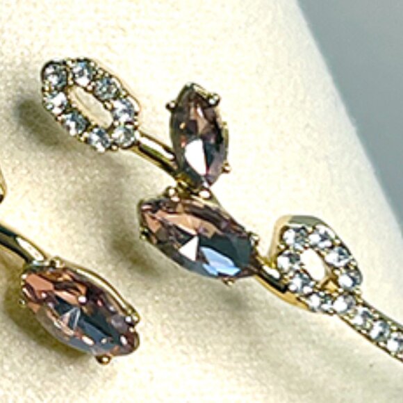 Givenchy Mixed Crystal Vine Bypass Bangle Bracelet NWT - Picture 3 of 5